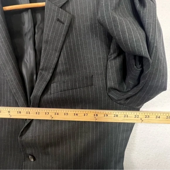 Ralph Lauren Mens Suit Jacket Sport Blazer Black Wool 44 L Golf